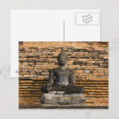 Buddha bei Wat Mahathat. Postkarte (Vorne/Hinten)