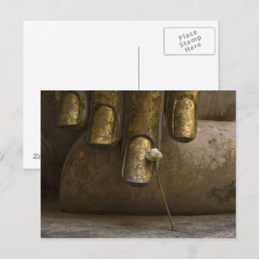 Buddha bei Wat Si Chum. Postkarte (Vorne/Hinten)