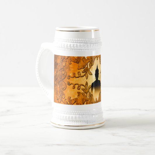 Buddha Bierglas (Vorderseite Links)