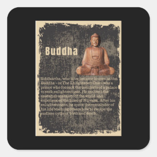 Buddha - Biografie, Das Erleuchtete Quadratischer Aufkleber