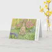 Buddha birthday card karte (Gelbe Blume)