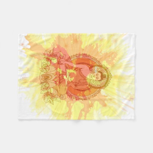 Buddha Blanket Fleecedecke (Vorderseite (Horizontal))