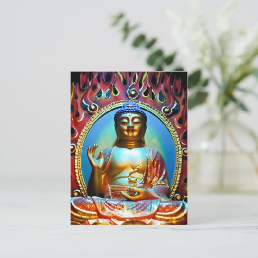 "Buddha Bless You" Postkarte (Stehend Vorderseite)