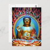 "Buddha Bless You" Postkarte (Vorne/Hinten)