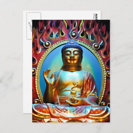 "Buddha Bless You" Postkarte (Vorne/Hinten)
