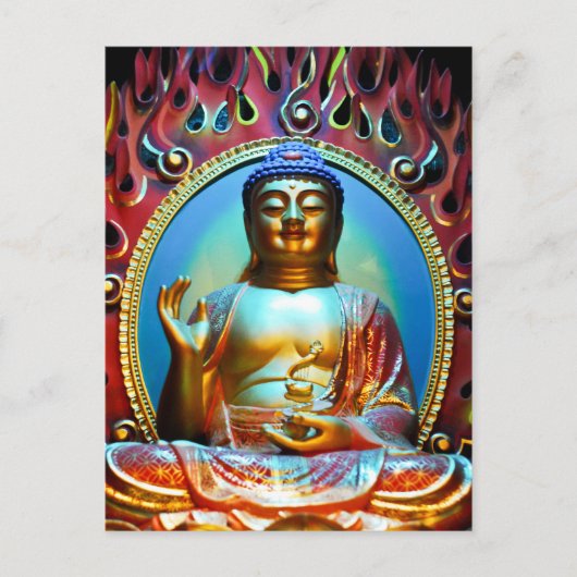 "Buddha Bless You" Postkarte (Vorderseite)