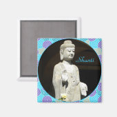 Buddha Blues segnen Magnet (Vorderseite/Rückseite)
