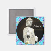 Buddha Blues Shanti Magnet (Vorderseite/Rückseite)
