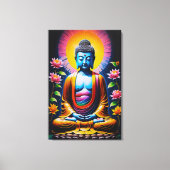 Buddha - Blühende Mindheit Leinwanddruck (Vorderseite)