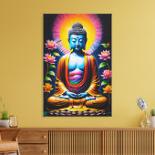 Buddha - Blühende Mindheit Leinwanddruck (Insitu (Wohnzimmer))