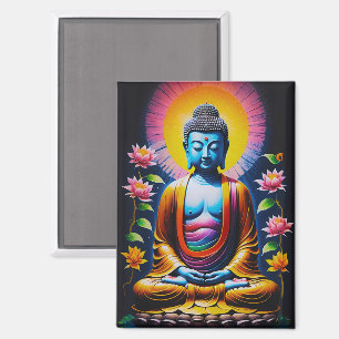 Buddha - Blühende Mindheit Magnet
