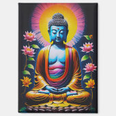 Buddha - Blühende Mindheit Magnet (Vorderseite)