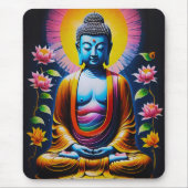 Buddha - Blühende Mindheit Mousepad (Vorne)