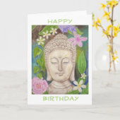 Buddha Blume-Geburtstagskarte Karte (Gelbe Blume)