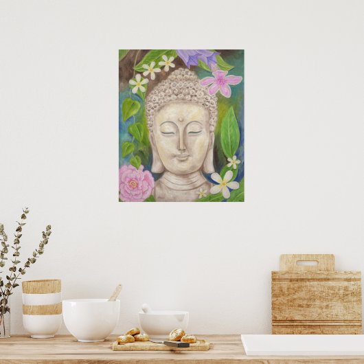 Buddha-Blume Poster (Küche)