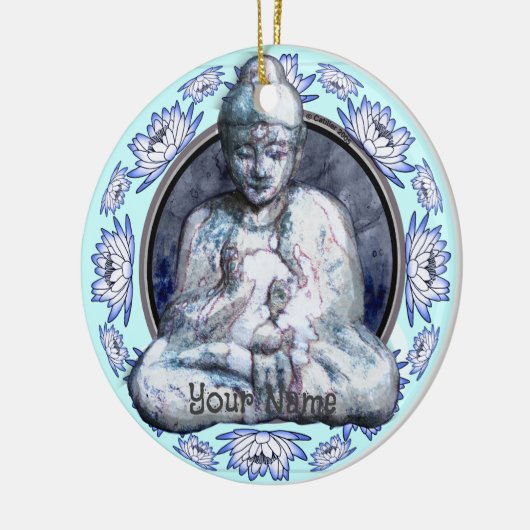 Buddha Breathe Keramik Ornament (Links)