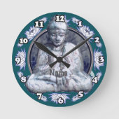 Buddha Breathe Runde Wanduhr (Vorderseite)