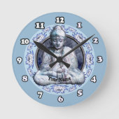 Buddha Breathe Runde Wanduhr (Vorderseite)