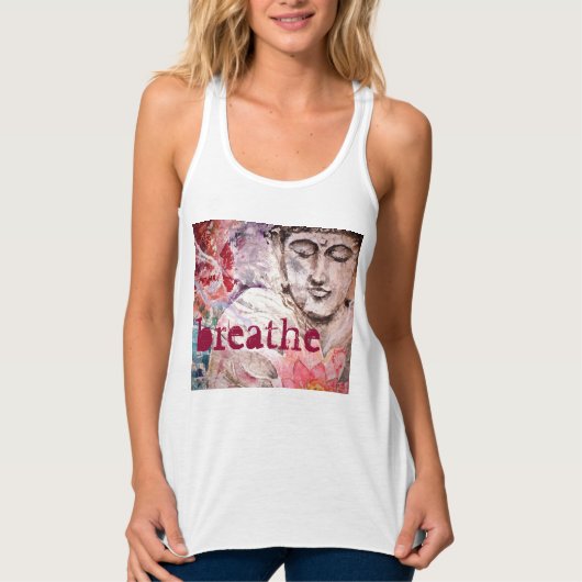 Buddha Breathe Wassercolor Art Tank Top (Vorderseite)