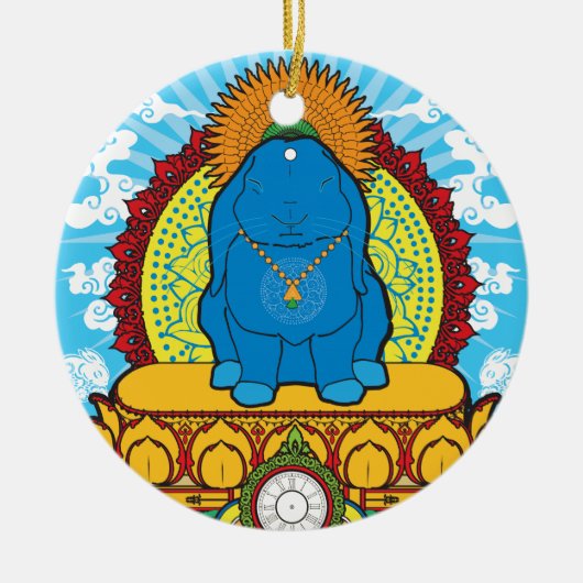 BUDDHA-BRÖTCHEN KERAMIK ORNAMENT (Vorne)