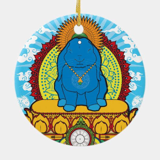 BUDDHA-BRÖTCHEN KERAMIK ORNAMENT (Hinten)