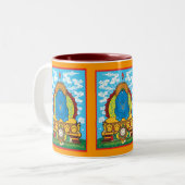 BUDDHA-BRÖTCHEN ZWEIFARBIGE TASSE (Vorderseite Links)
