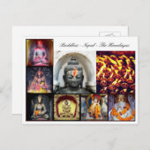 Buddha & Buddha Statuen, Shakyamuni dharma / Nepal Postkarte (Vorne/Hinten)