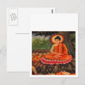 BUDDHA-Buddhismus-Frieden Postkarte (Vorne/Hinten)
