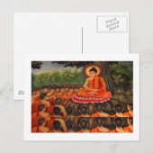 BUDDHA-Buddhismus-Frieden Postkarte (Vorne/Hinten)