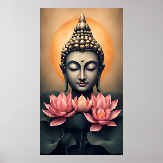 Buddha Buddhismus Zen Spiritualität Frieden Poster (Vorne)