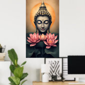 Buddha Buddhismus Zen Spiritualität Frieden Poster (Heimbüro)