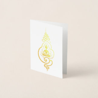 Buddha Buddhist Unalome Erleuchtung Symbol Folienkarte