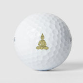 Buddha Buddhistische Statue Golfball (Vorderseite)