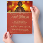 Buddha, Buddhistischer Flyer für Werbung in der Gr (Hand)