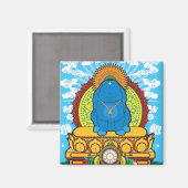 BUDDHA BUN MAGNET (Vorderseite/Rückseite)