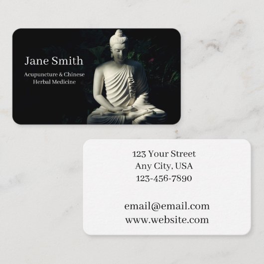 Buddha Business Card Visitenkarte (Vorne/Hinten)