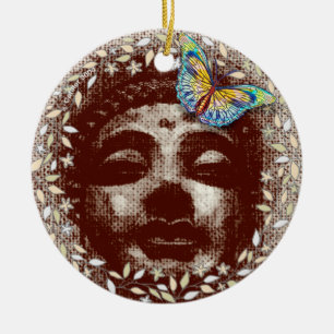Buddha Butterfly-Ornament Keramikornament