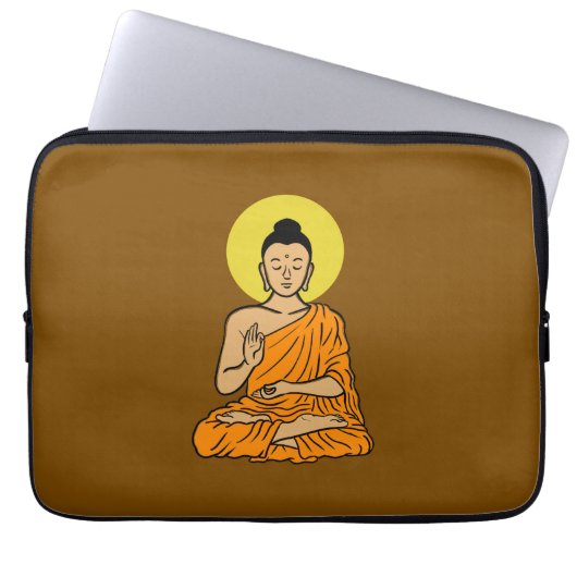 Buddha Cartoon Buddhism.net Laptopschutzhülle (Vorderseite)