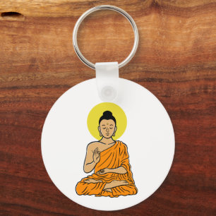Buddha Cartoon Buddhism.net Magnet Schlüsselanhänger