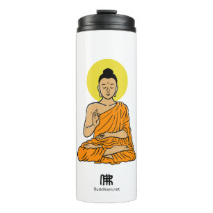 Buddha Cartoon Buddhism.net Thermosbecher