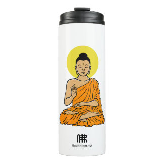 Buddha Cartoon Buddhism.net Thermosbecher