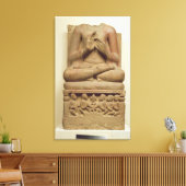 Buddha-Carving in der Haltung, a s zu predigen Leinwanddruck (Insitu (Wohnzimmer))