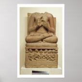 Buddha-Carving in der Haltung, a s zu predigen Poster (Vorne)