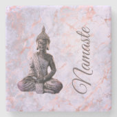 Buddha Classy Pink Lavender Marble Steinuntersetzer (Vorderseite)