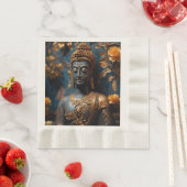 Buddha Coined Luncheon Ecru Paper Napkins Serviette (Beispiel)