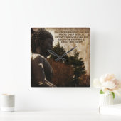 Buddha & Compassion Quote Quadratische Wanduhr (Zuhause)