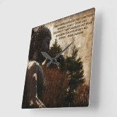 Buddha & Compassion Quote Quadratische Wanduhr (Winkel)