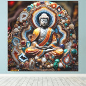 Buddha-Core-Geode Leinwanddruck (Insitu (Holzboden))