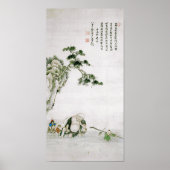 Buddha Crossing River Watanabe Shuseki Fine Art Poster (Vorne)