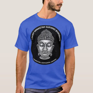 Buddha Dalai Lama Lokah Samastah Sukhino Bhavantu T-Shirt